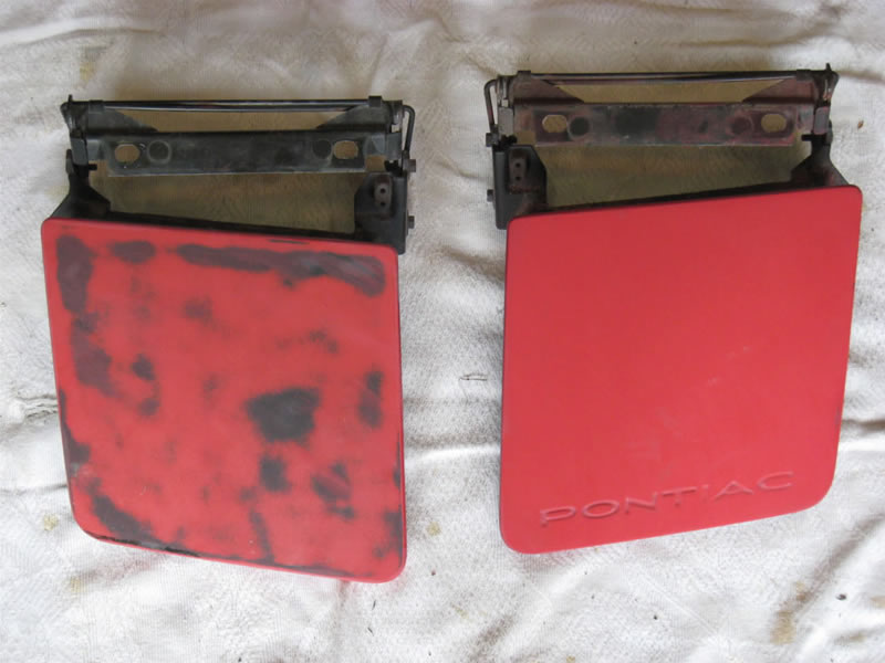 Headlight doors ready for paint