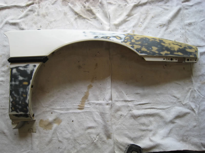 Right fender sanding almost complete